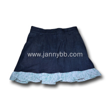 cotton black denim bowknot skirt for girls